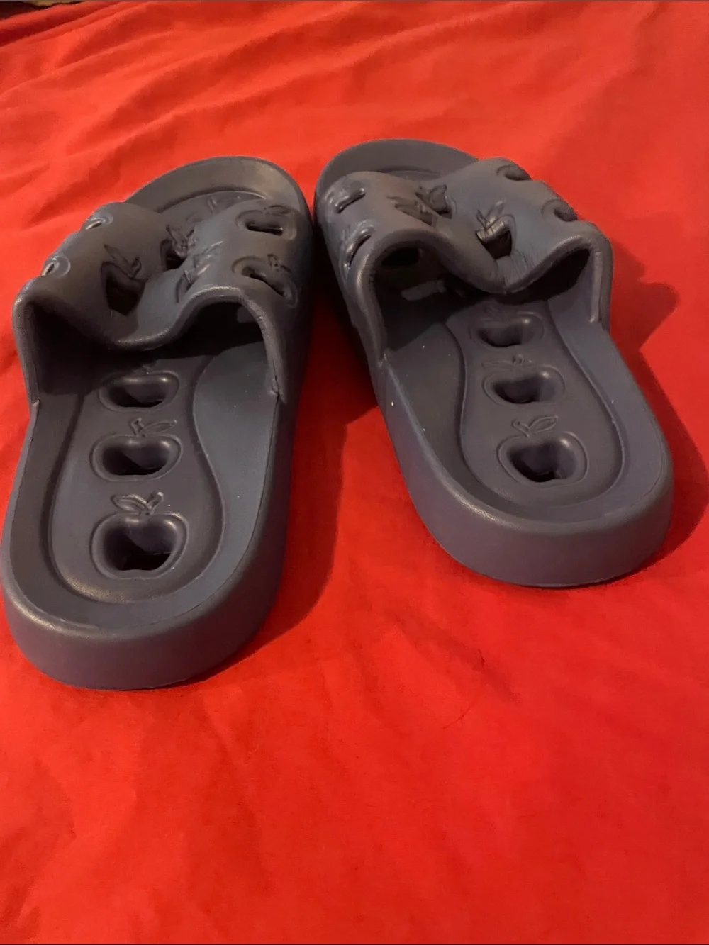 Women’s Navy Slide Sandals with Cushioned Footbed NWOT